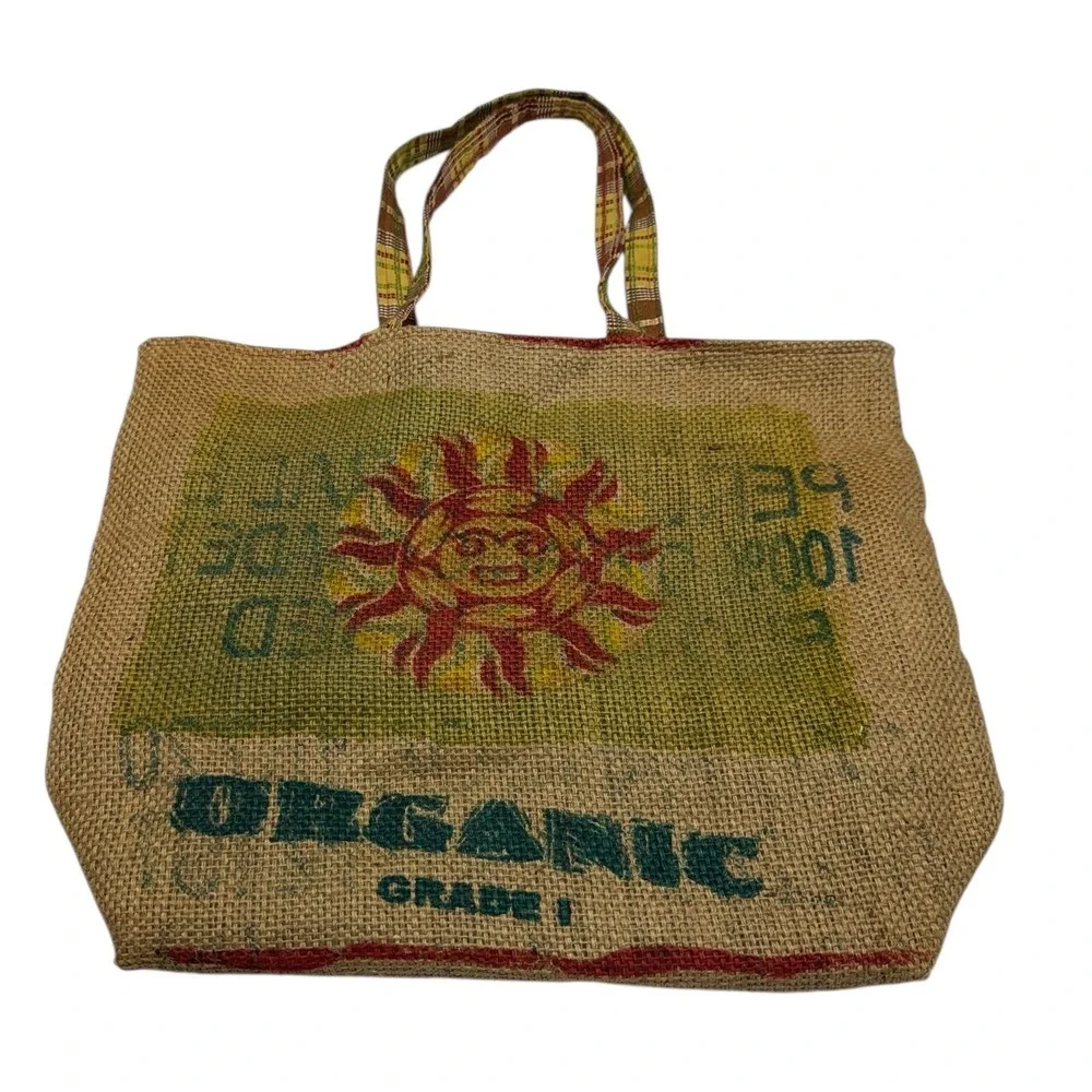 Great Northern Roasting Company Organic Peru Fairtrade Coffee Burlap Tote‎ Bag
